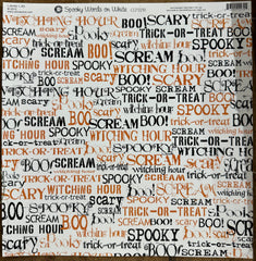 Spooky Words on White - Cardstock Paper