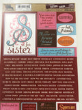 7Gypsies Cardstock Sticker Sheet - Sisters