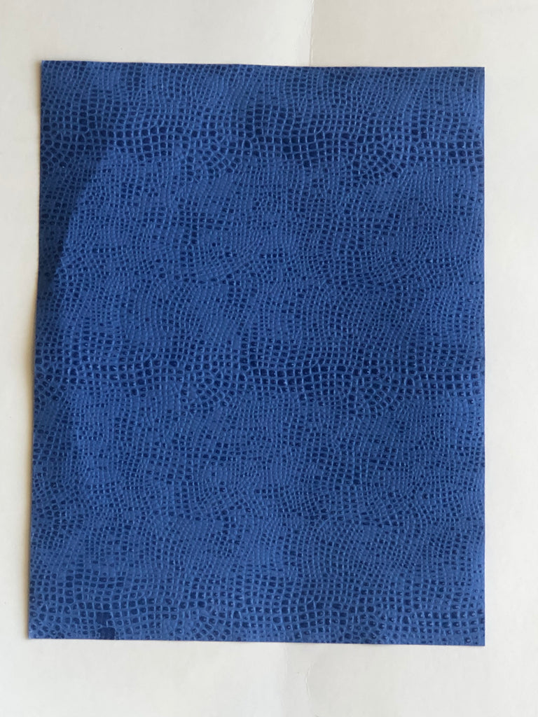 8.5x11 Handmade Paper - Royal Blue Alligator