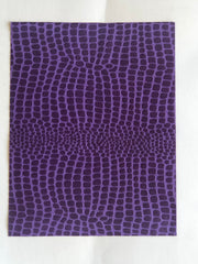 8.5x11 Handmade Paper - Purple Crocodile