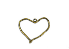 7gypsies Charms- Vintage Brass Heart
