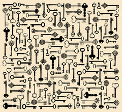 7gypsies Collage Tissue Creme Keys