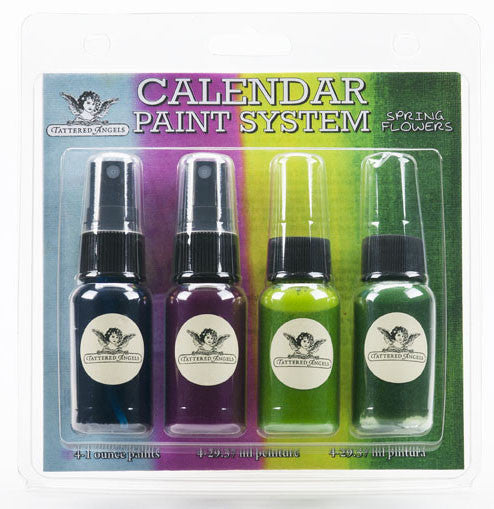 Tattered Angels Calendar Kit Paint System Spring Flowers