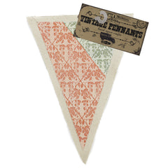 7gypsies Vintage Pennant - Green & Red Cloth