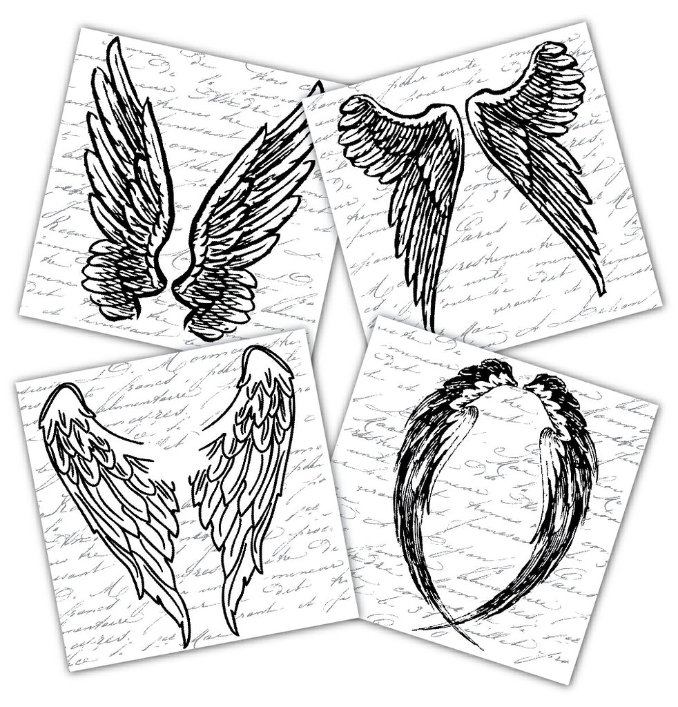 Mixed Media Origins Mini Art - Angel Wings