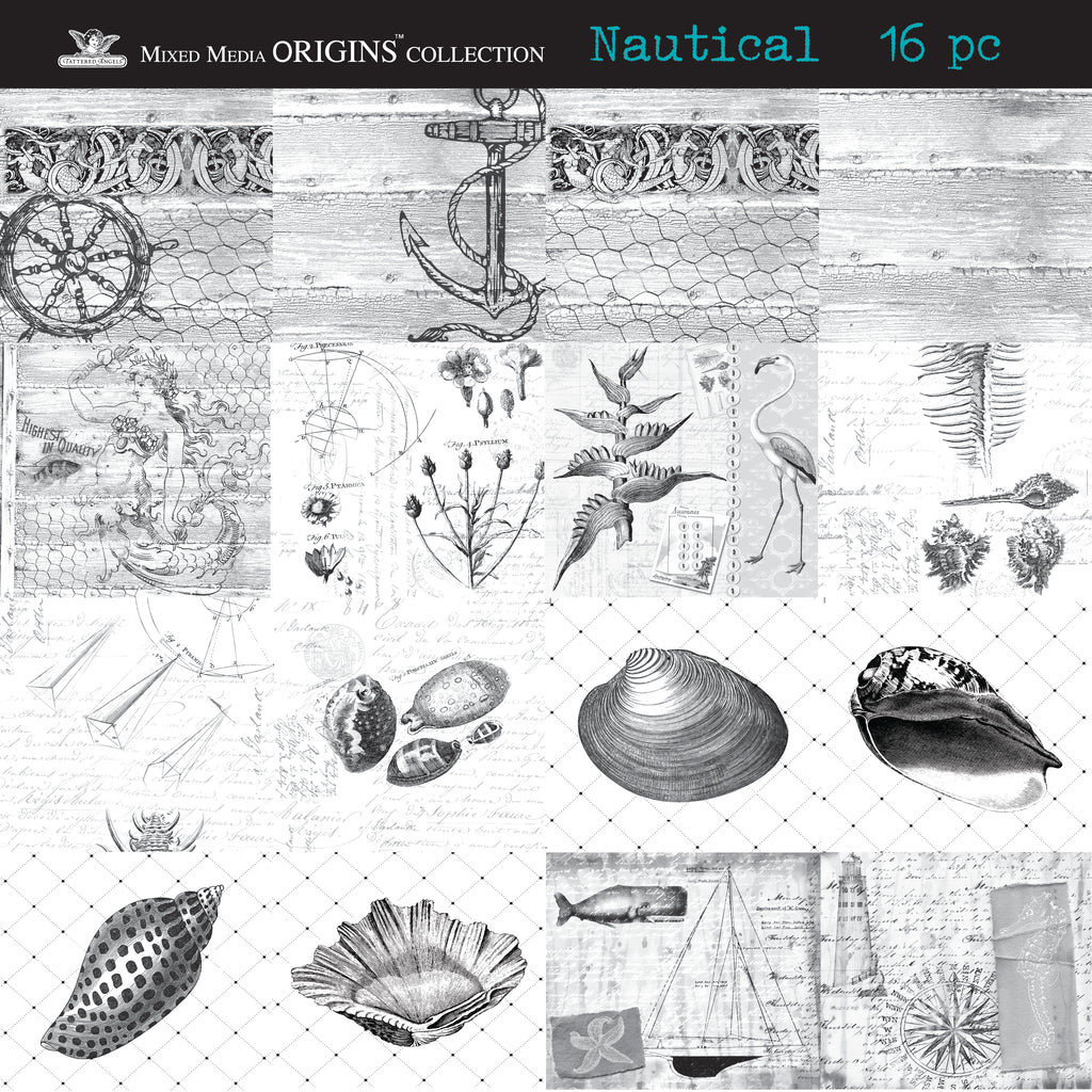 Mixed Media Mini Origins Art Collection - Nautical