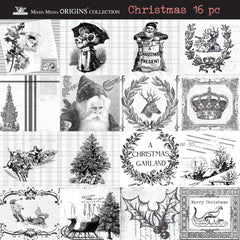 Mixed Media Mini Origins Art Collection - Christmas