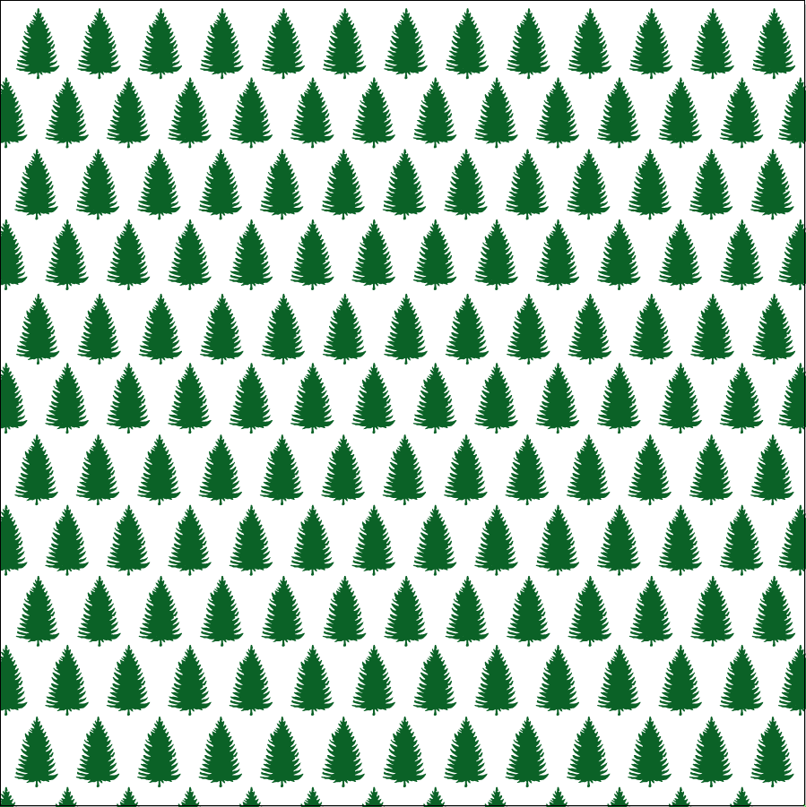 Hunter Green and White Trees Paper