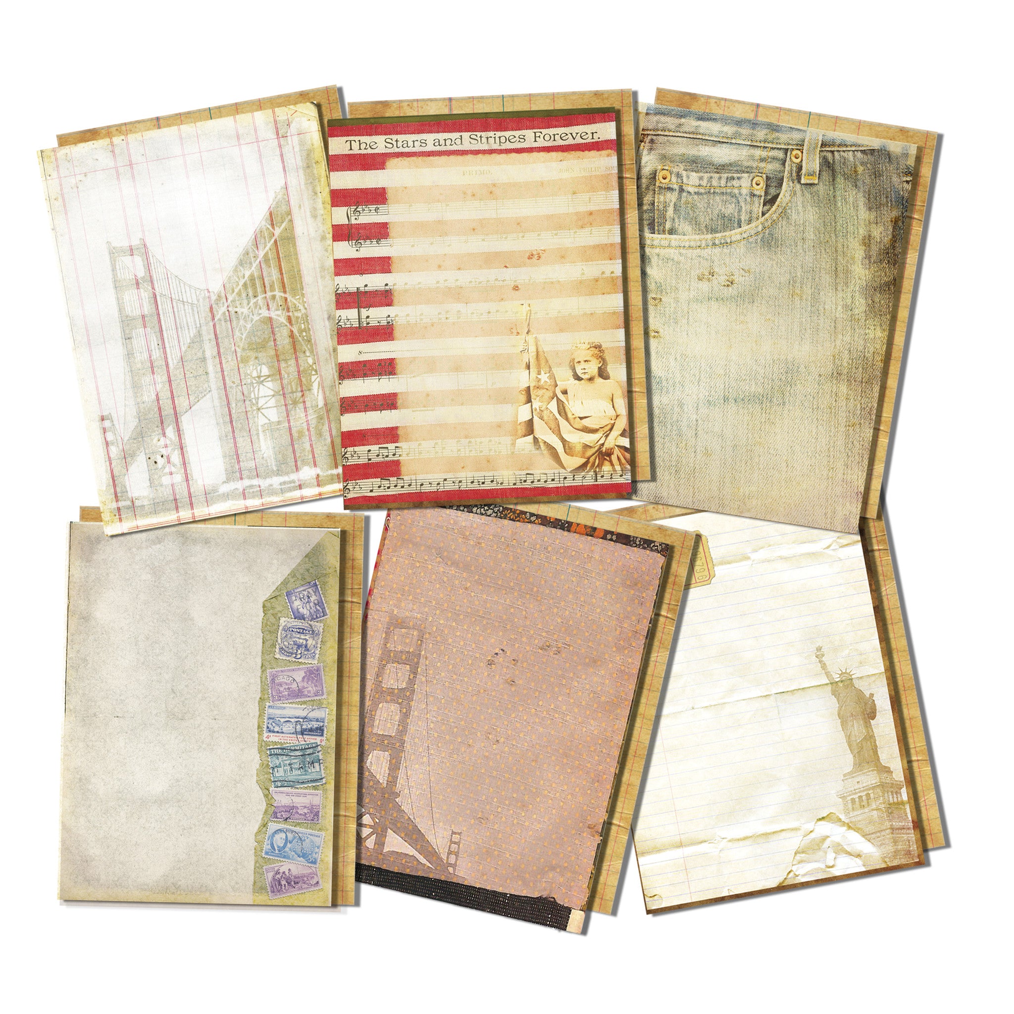 ジャンクジャーナル Old days 7 American_Vintage_Journal_Pages