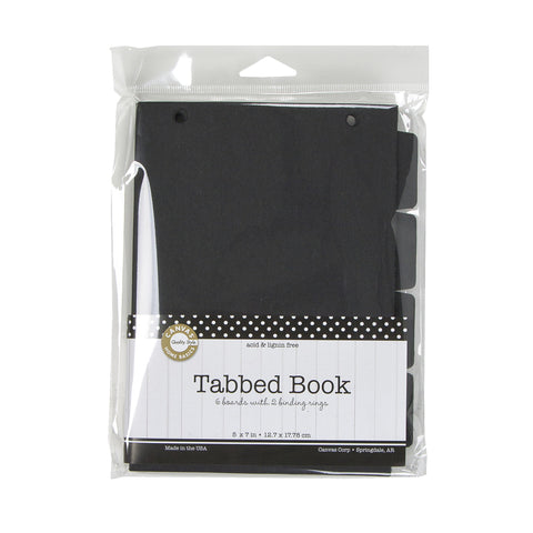 Tabbed Book  - Black 5x7