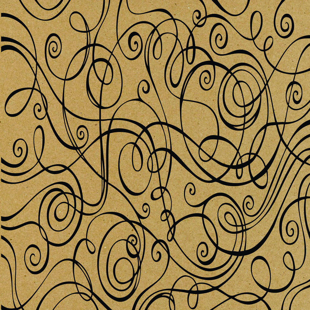 Printed Cardboard 12x12 Sheet - Swirls
