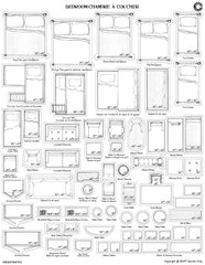 Furniture Stickers - Bedroom (Roomspacing)