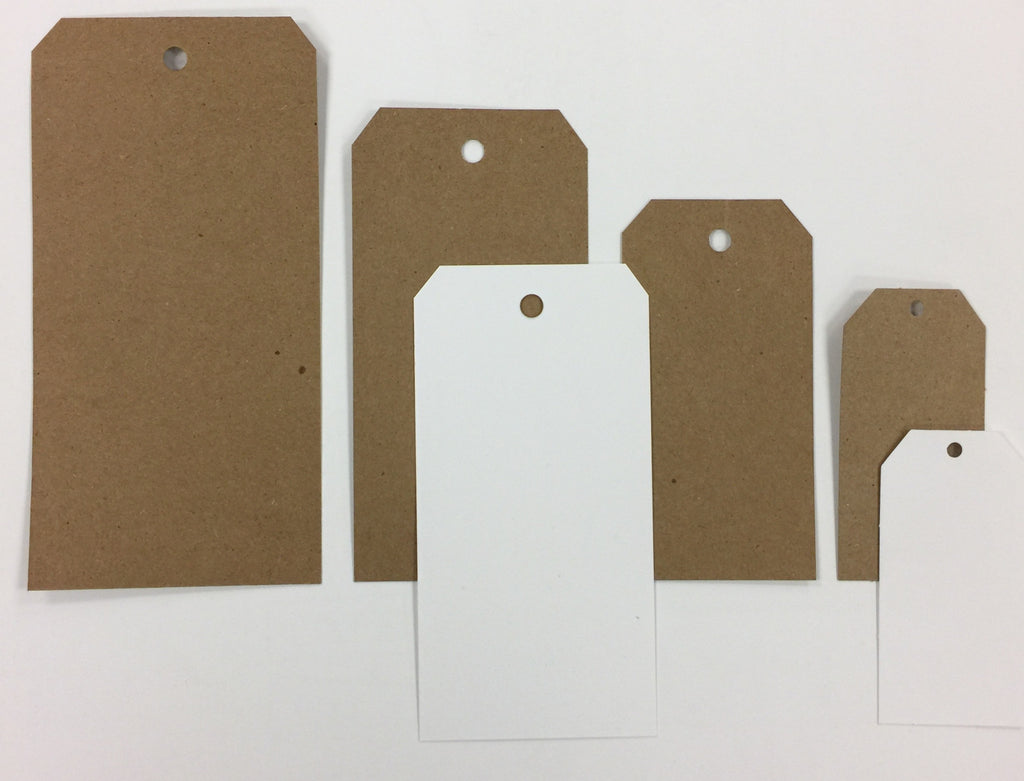 Bulk White Market Tags (Assorted Sizes Available)
