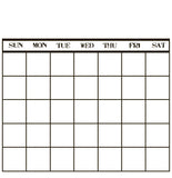Black and White Stamped Calendar Paper
