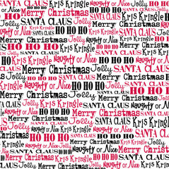 Christmas: St. Nick Words on White