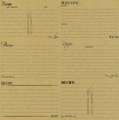 Black and Kraft Recipe Card Paper