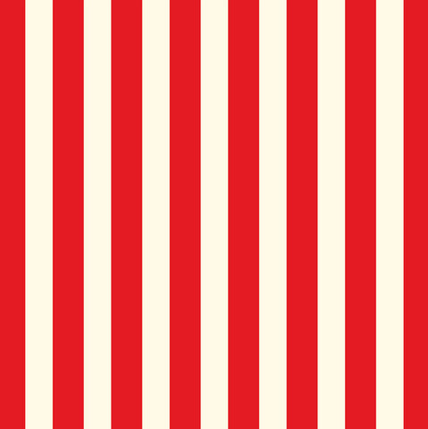 Red and Ivory Big Stripe Paper