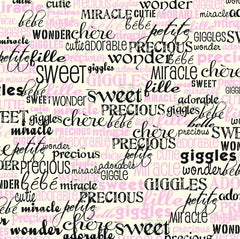 Baby Girl: Words on Ivory Paper