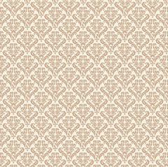 Tan & Ivory Damask Paper