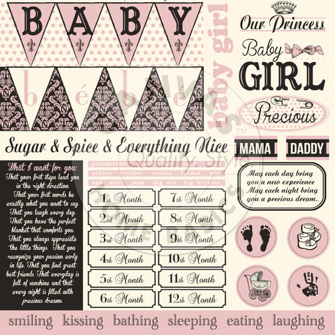 Baby Girl: It's A Girl Sampler on Ivory Paper