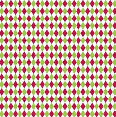 Jolly: Red & Green Diamond on White Paper