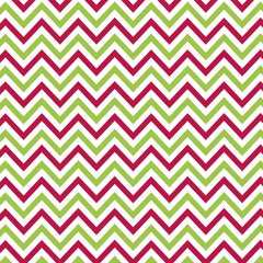 Jolly: Red & Green Mini Chevron on White Paper