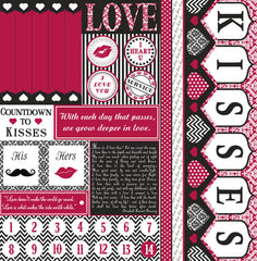 Valentine's Day: Countdown to Kisses on White