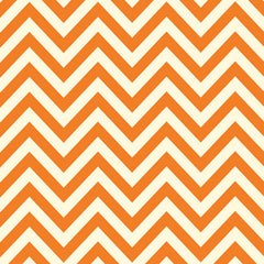 Orange and Ivory Chevron Paper