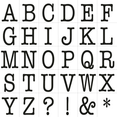 Black and White Type Alpha Letter Paper