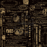 Black and Kraft Paris Reverse Paper