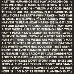 The Watering Can: Garden Words on Ivory Rev Paper