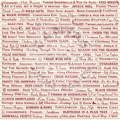 Holiday Words on Ivory Paper