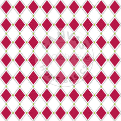 Jolly Christmas: Red and Green Stitched Diamonds Paper