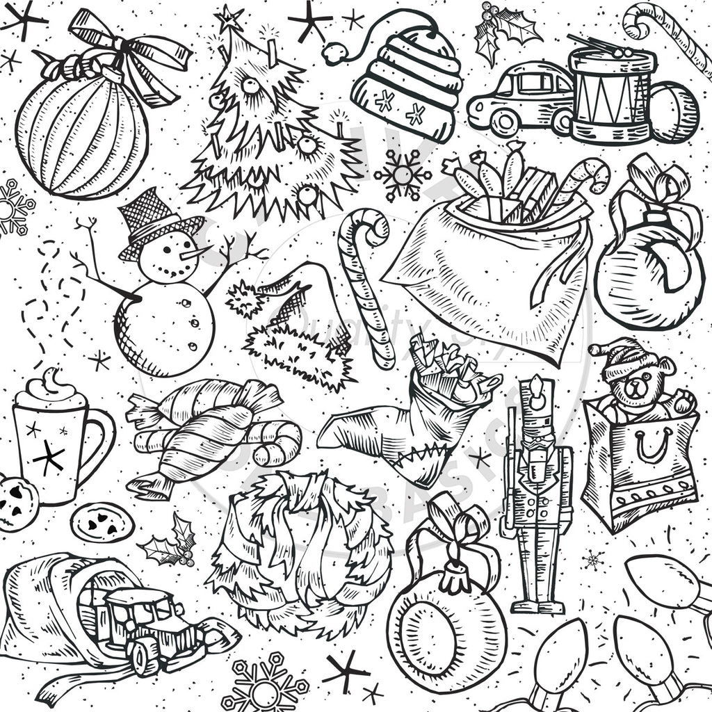 Jolly Christmas on White Paper