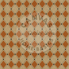 Haunt It: Orange & Black Stitched Diamonds on Kraft Paper