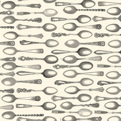 Beans and Bags: Ivory & Black Spoons Paper