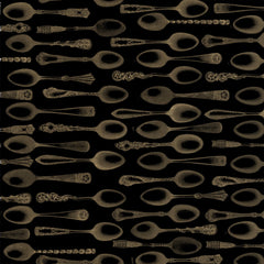Beans and Bags: Black & Kraft Spoons Reverse Paper