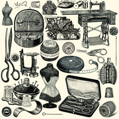 Heirloom Collection:  Sewing on Ivory Paper