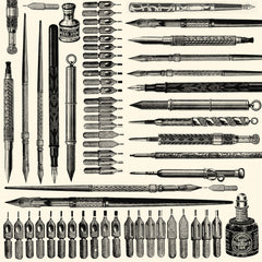 Heirloom Collection:  Pen & Ink on Ivory Paper