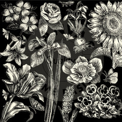 Spring Showers:  Spring Flowers Rev on Ivory Paper