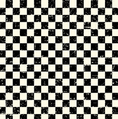 Grunge Check Ivory and Black Paper