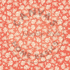 Main Street: Pink Coral and Ivory Roses Rev 12x12 Paper
