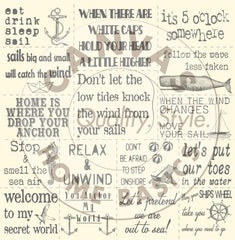 Ship to Shore Signs on Ivory 12x12 Paper