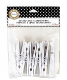 Decorative Clothespins White