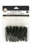 Small Clothespins Black (12pc)