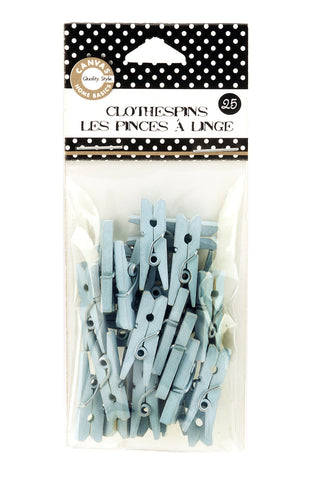 Mini Clothespins- Lt Blue (25 pieces) – 1320LLC