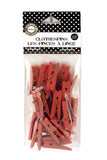 Mini Clothespins- Orange (25 pieces)