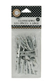 Mini Clothespins- Silver (25 pieces)
