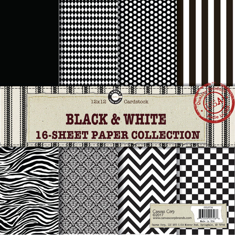 Canvas Corp Black and White Paper Collection