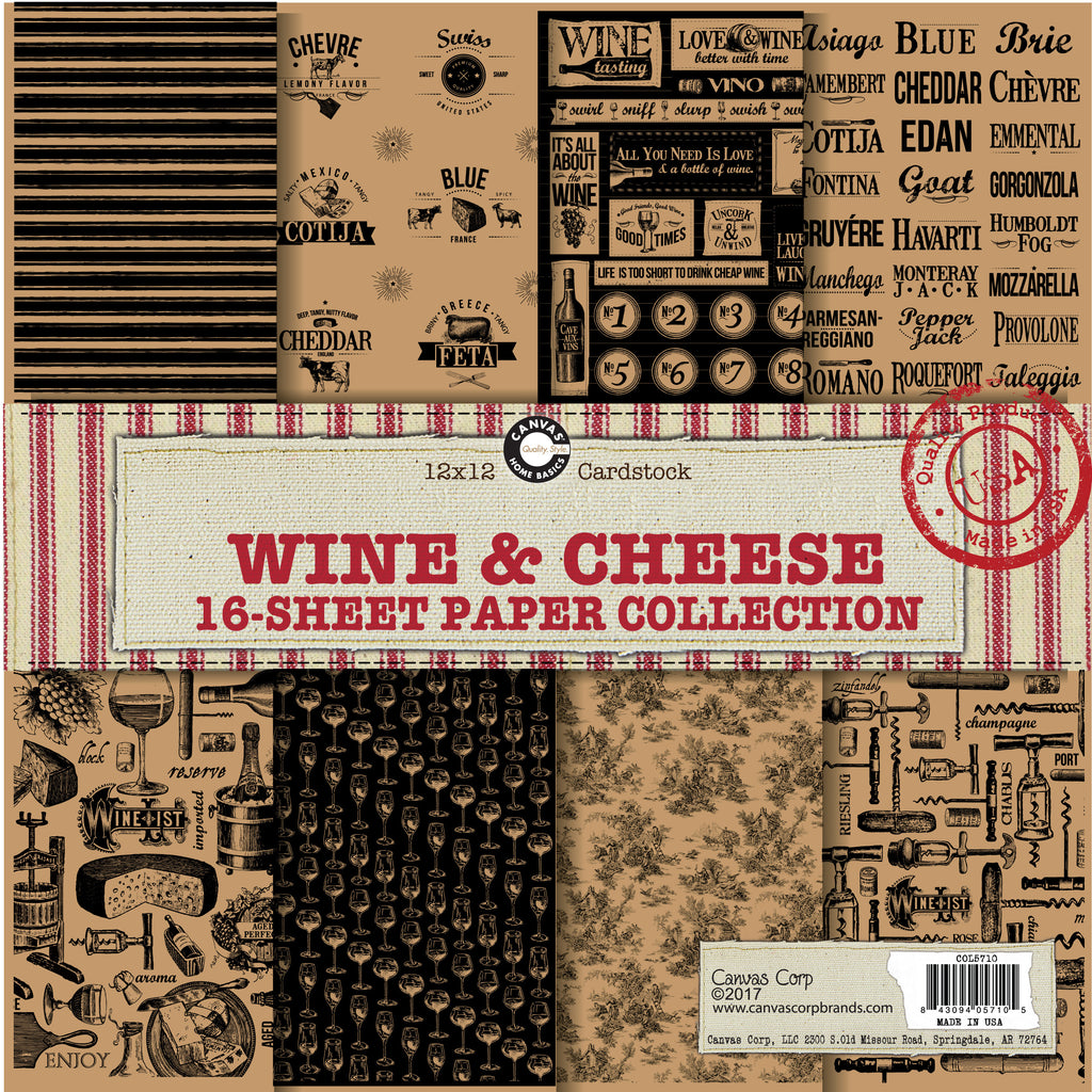 Canvas Corp Wine and Cheese Paper Collection